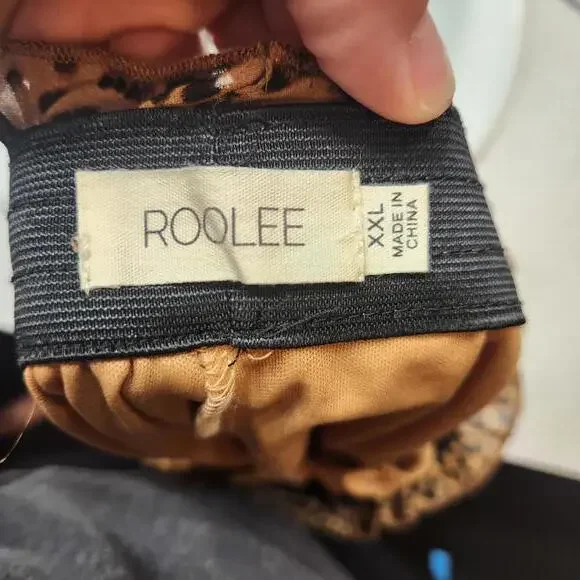 Roolee Pleated Leopard Print Midi Skirt- Size XXL - Picture 6 of 8